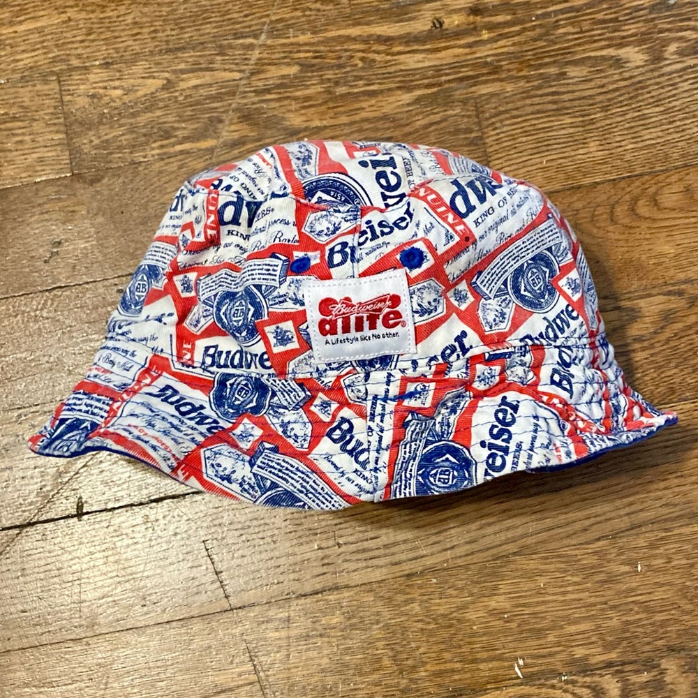 Alife x Budweiser beer reversible bucket hat